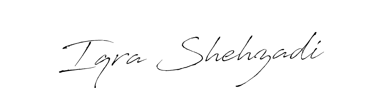 Iqra Shehzadi stylish signature style. Best Handwritten Sign (Antro_Vectra) for my name. Handwritten Signature Collection Ideas for my name Iqra Shehzadi. Iqra Shehzadi signature style 6 images and pictures png