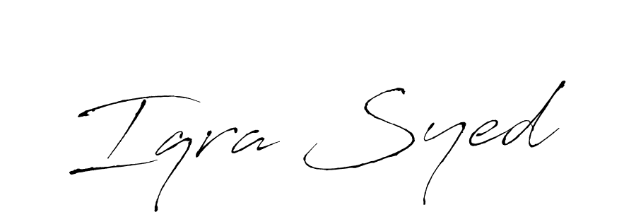 You should practise on your own different ways (Antro_Vectra) to write your name (Iqra Syed) in signature. don't let someone else do it for you. Iqra Syed signature style 6 images and pictures png