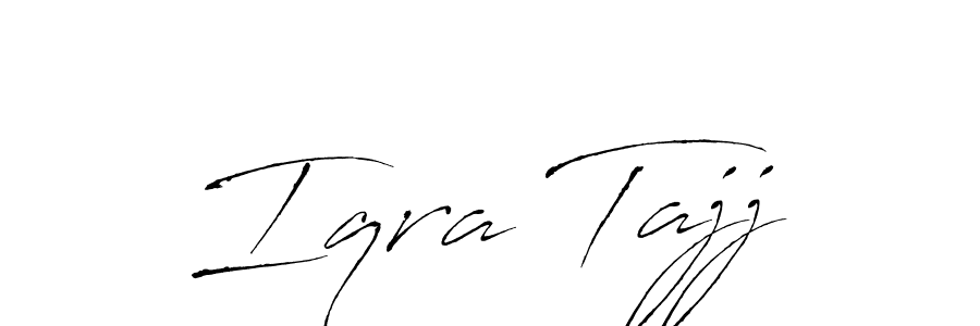 See photos of Iqra Tajj official signature by Spectra . Check more albums & portfolios. Read reviews & check more about Antro_Vectra font. Iqra Tajj signature style 6 images and pictures png