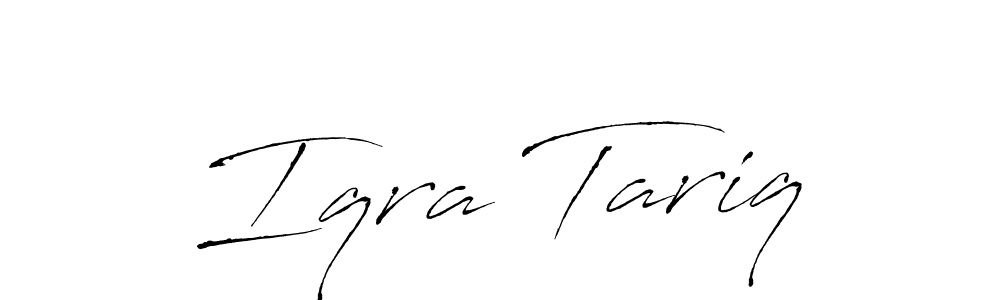 This is the best signature style for the Iqra Tariq name. Also you like these signature font (Antro_Vectra). Mix name signature. Iqra Tariq signature style 6 images and pictures png