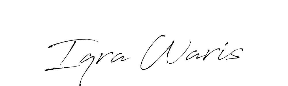 Design your own signature with our free online signature maker. With this signature software, you can create a handwritten (Antro_Vectra) signature for name Iqra Waris. Iqra Waris signature style 6 images and pictures png