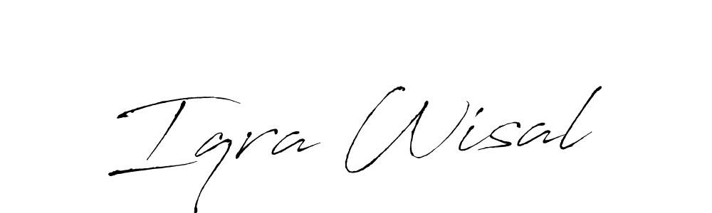 Use a signature maker to create a handwritten signature online. With this signature software, you can design (Antro_Vectra) your own signature for name Iqra Wisal. Iqra Wisal signature style 6 images and pictures png
