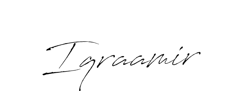 Design your own signature with our free online signature maker. With this signature software, you can create a handwritten (Antro_Vectra) signature for name Iqraamir. Iqraamir signature style 6 images and pictures png