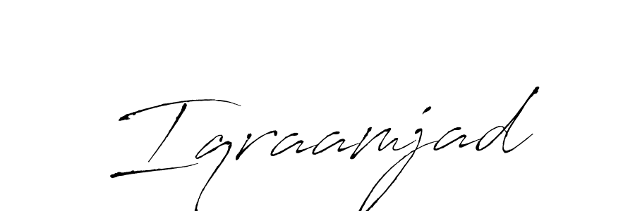 Similarly Antro_Vectra is the best handwritten signature design. Signature creator online .You can use it as an online autograph creator for name Iqraamjad. Iqraamjad signature style 6 images and pictures png