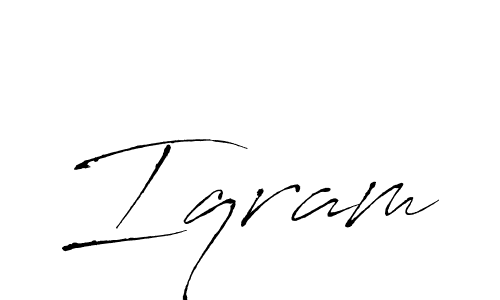 You should practise on your own different ways (Antro_Vectra) to write your name (Iqram) in signature. don't let someone else do it for you. Iqram signature style 6 images and pictures png