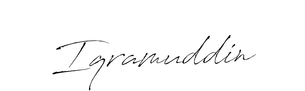 Iqramuddin stylish signature style. Best Handwritten Sign (Antro_Vectra) for my name. Handwritten Signature Collection Ideas for my name Iqramuddin. Iqramuddin signature style 6 images and pictures png