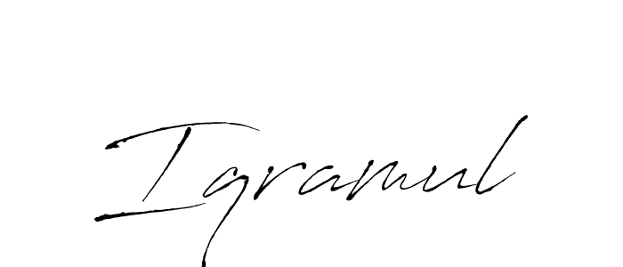 if you are searching for the best signature style for your name Iqramul. so please give up your signature search. here we have designed multiple signature styles  using Antro_Vectra. Iqramul signature style 6 images and pictures png