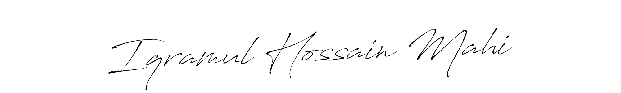 Design your own signature with our free online signature maker. With this signature software, you can create a handwritten (Antro_Vectra) signature for name Iqramul Hossain Mahi. Iqramul Hossain Mahi signature style 6 images and pictures png