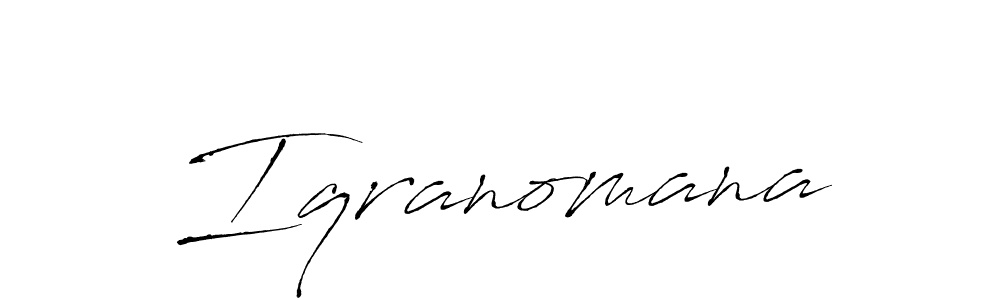 Also You can easily find your signature by using the search form. We will create Iqranomana name handwritten signature images for you free of cost using Antro_Vectra sign style. Iqranomana signature style 6 images and pictures png