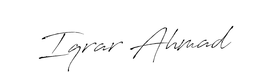 Also we have Iqrar Ahmad name is the best signature style. Create professional handwritten signature collection using Antro_Vectra autograph style. Iqrar Ahmad signature style 6 images and pictures png