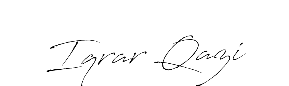 Use a signature maker to create a handwritten signature online. With this signature software, you can design (Antro_Vectra) your own signature for name Iqrar Qazi. Iqrar Qazi signature style 6 images and pictures png