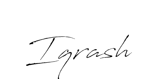 Make a beautiful signature design for name Iqrash. With this signature (Antro_Vectra) style, you can create a handwritten signature for free. Iqrash signature style 6 images and pictures png