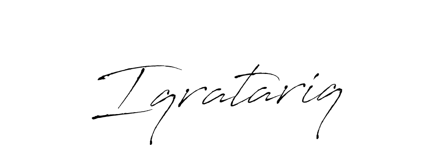 Use a signature maker to create a handwritten signature online. With this signature software, you can design (Antro_Vectra) your own signature for name Iqratariq. Iqratariq signature style 6 images and pictures png