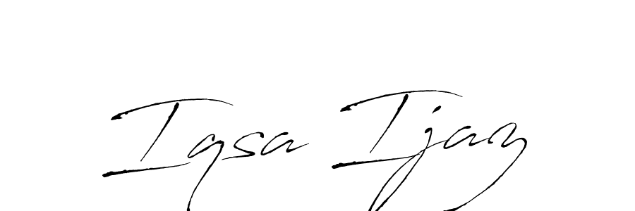 The best way (Antro_Vectra) to make a short signature is to pick only two or three words in your name. The name Iqsa Ijaz include a total of six letters. For converting this name. Iqsa Ijaz signature style 6 images and pictures png