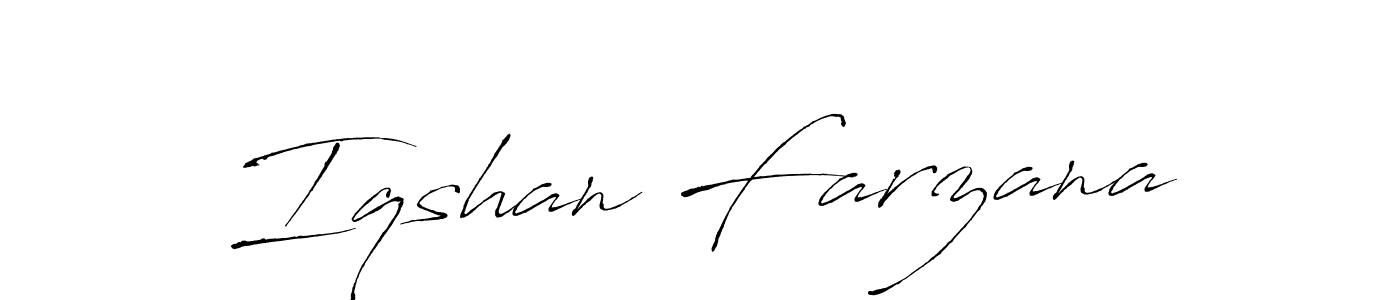 This is the best signature style for the Iqshan Farzana name. Also you like these signature font (Antro_Vectra). Mix name signature. Iqshan Farzana signature style 6 images and pictures png