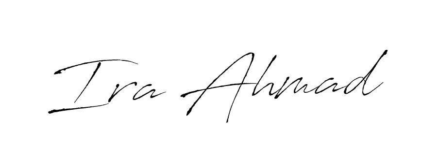 Use a signature maker to create a handwritten signature online. With this signature software, you can design (Antro_Vectra) your own signature for name Ira Ahmad. Ira Ahmad signature style 6 images and pictures png