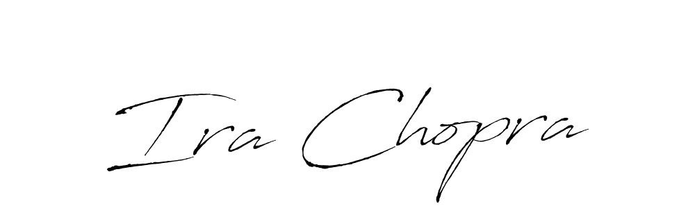 Ira Chopra stylish signature style. Best Handwritten Sign (Antro_Vectra) for my name. Handwritten Signature Collection Ideas for my name Ira Chopra. Ira Chopra signature style 6 images and pictures png