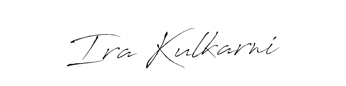 How to make Ira Kulkarni name signature. Use Antro_Vectra style for creating short signs online. This is the latest handwritten sign. Ira Kulkarni signature style 6 images and pictures png