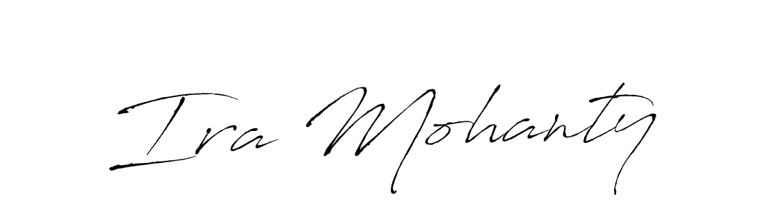 Ira Mohanty stylish signature style. Best Handwritten Sign (Antro_Vectra) for my name. Handwritten Signature Collection Ideas for my name Ira Mohanty. Ira Mohanty signature style 6 images and pictures png