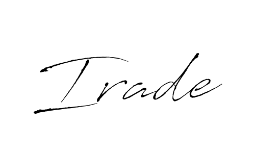 How to make Irade name signature. Use Antro_Vectra style for creating short signs online. This is the latest handwritten sign. Irade signature style 6 images and pictures png