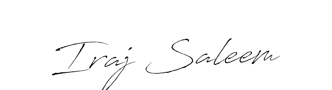 Design your own signature with our free online signature maker. With this signature software, you can create a handwritten (Antro_Vectra) signature for name Iraj Saleem. Iraj Saleem signature style 6 images and pictures png