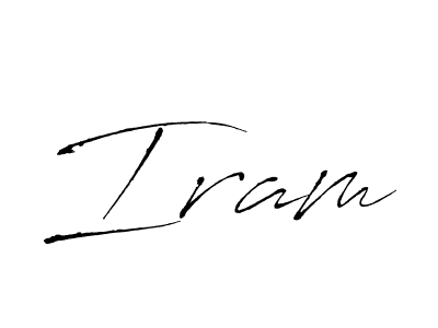 Use a signature maker to create a handwritten signature online. With this signature software, you can design (Antro_Vectra) your own signature for name Iram. Iram signature style 6 images and pictures png