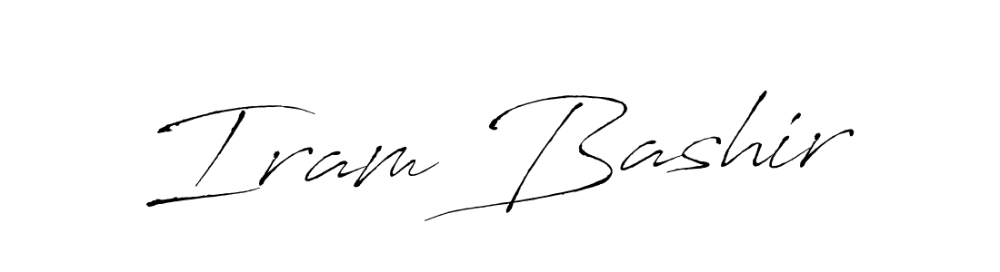 How to make Iram Bashir name signature. Use Antro_Vectra style for creating short signs online. This is the latest handwritten sign. Iram Bashir signature style 6 images and pictures png