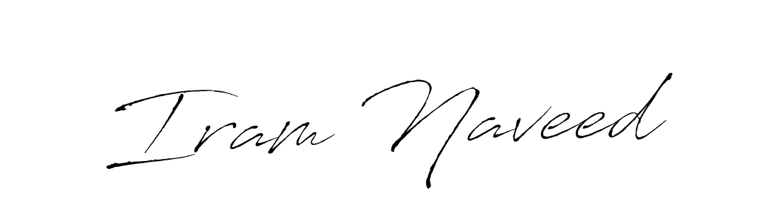 Use a signature maker to create a handwritten signature online. With this signature software, you can design (Antro_Vectra) your own signature for name Iram Naveed. Iram Naveed signature style 6 images and pictures png