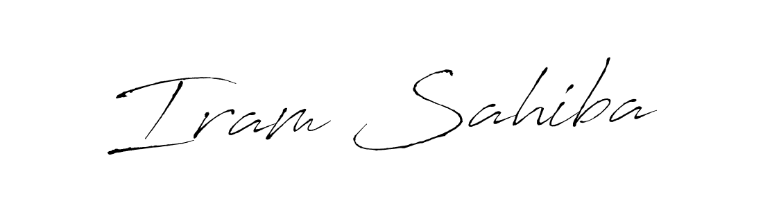 Make a beautiful signature design for name Iram Sahiba. With this signature (Antro_Vectra) style, you can create a handwritten signature for free. Iram Sahiba signature style 6 images and pictures png