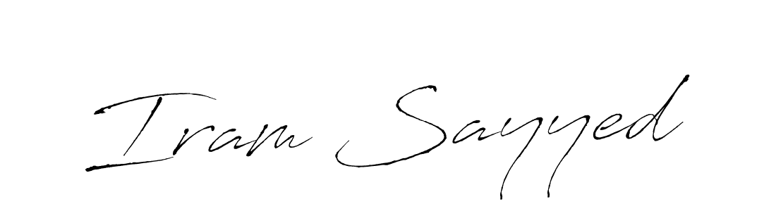 How to make Iram Sayyed signature? Antro_Vectra is a professional autograph style. Create handwritten signature for Iram Sayyed name. Iram Sayyed signature style 6 images and pictures png