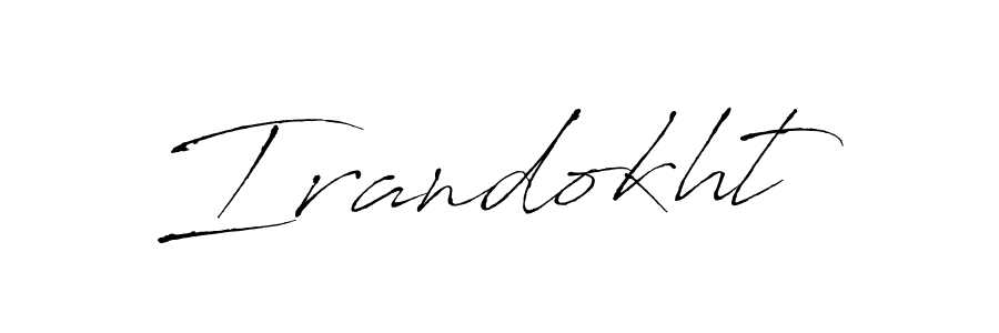 Make a beautiful signature design for name Irandokht. With this signature (Antro_Vectra) style, you can create a handwritten signature for free. Irandokht signature style 6 images and pictures png