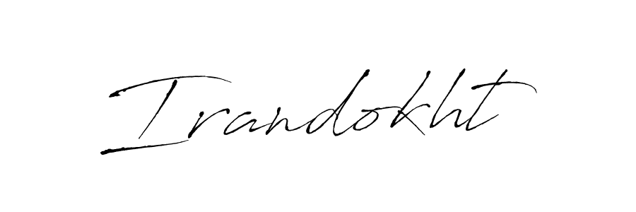 Design your own signature with our free online signature maker. With this signature software, you can create a handwritten (Antro_Vectra) signature for name Irandokht. Irandokht signature style 6 images and pictures png