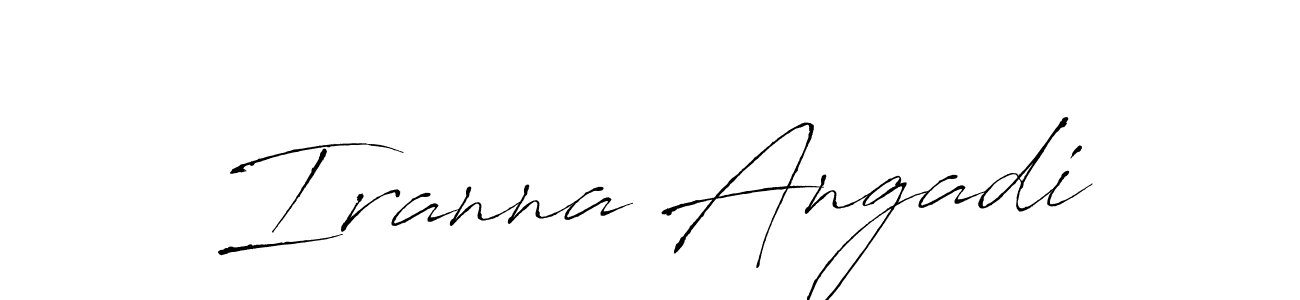 You should practise on your own different ways (Antro_Vectra) to write your name (Iranna Angadi) in signature. don't let someone else do it for you. Iranna Angadi signature style 6 images and pictures png