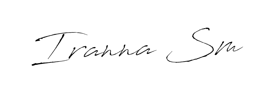 Make a beautiful signature design for name Iranna Sm. With this signature (Antro_Vectra) style, you can create a handwritten signature for free. Iranna Sm signature style 6 images and pictures png