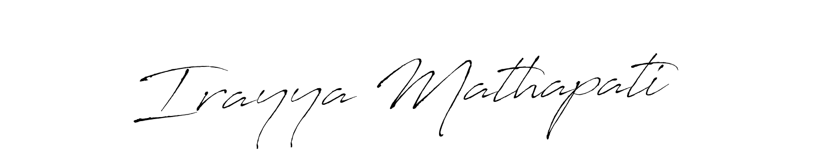 How to make Irayya Mathapati name signature. Use Antro_Vectra style for creating short signs online. This is the latest handwritten sign. Irayya Mathapati signature style 6 images and pictures png