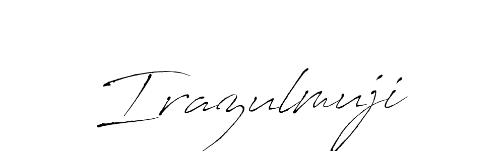 Antro_Vectra is a professional signature style that is perfect for those who want to add a touch of class to their signature. It is also a great choice for those who want to make their signature more unique. Get Irazulmuji name to fancy signature for free. Irazulmuji signature style 6 images and pictures png