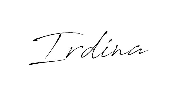 Use a signature maker to create a handwritten signature online. With this signature software, you can design (Antro_Vectra) your own signature for name Irdina. Irdina signature style 6 images and pictures png