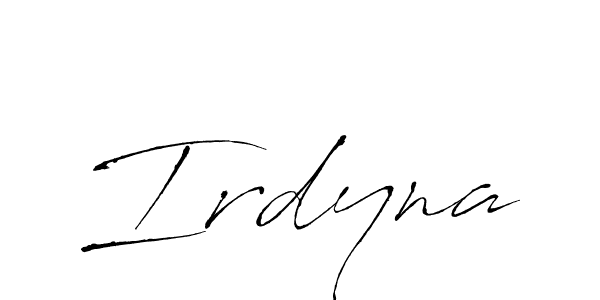 Use a signature maker to create a handwritten signature online. With this signature software, you can design (Antro_Vectra) your own signature for name Irdyna. Irdyna signature style 6 images and pictures png