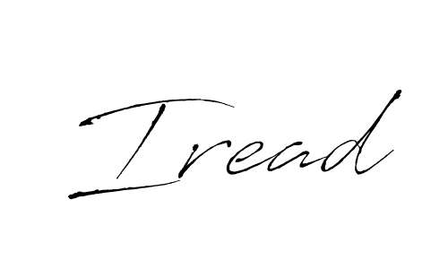 Use a signature maker to create a handwritten signature online. With this signature software, you can design (Antro_Vectra) your own signature for name Iread. Iread signature style 6 images and pictures png