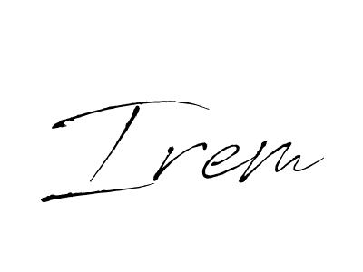 Design your own signature with our free online signature maker. With this signature software, you can create a handwritten (Antro_Vectra) signature for name Irem. Irem signature style 6 images and pictures png