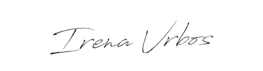 How to make Irena Vrbos name signature. Use Antro_Vectra style for creating short signs online. This is the latest handwritten sign. Irena Vrbos signature style 6 images and pictures png