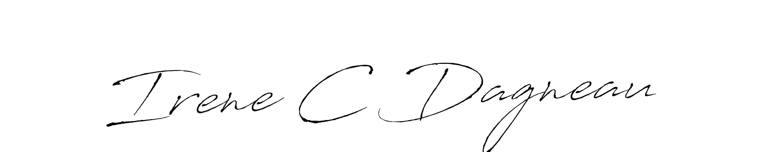 Design your own signature with our free online signature maker. With this signature software, you can create a handwritten (Antro_Vectra) signature for name Irene C Dagneau. Irene C Dagneau signature style 6 images and pictures png