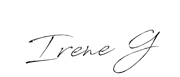Design your own signature with our free online signature maker. With this signature software, you can create a handwritten (Antro_Vectra) signature for name Irene G. Irene G signature style 6 images and pictures png