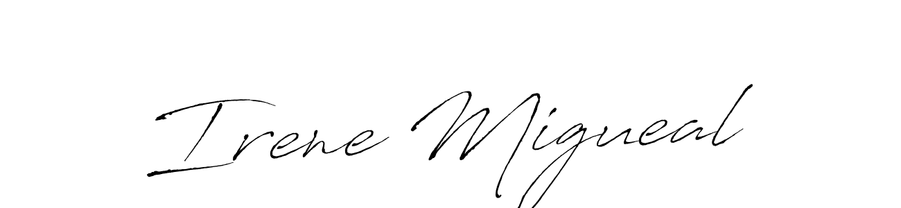 You should practise on your own different ways (Antro_Vectra) to write your name (Irene Migueal) in signature. don't let someone else do it for you. Irene Migueal signature style 6 images and pictures png