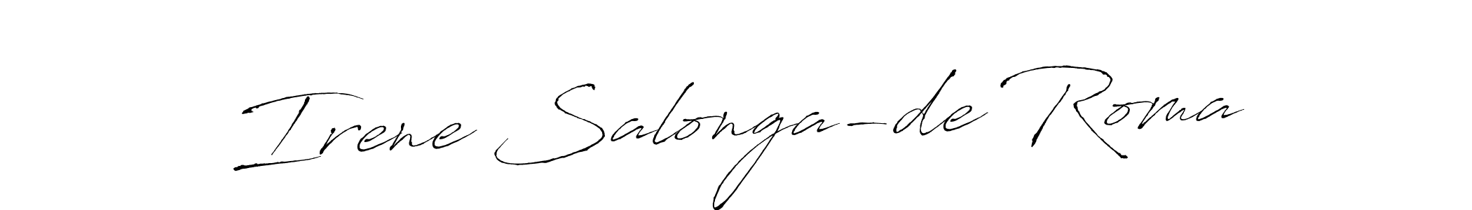 How to make Irene Salonga-de Roma signature? Antro_Vectra is a professional autograph style. Create handwritten signature for Irene Salonga-de Roma name. Irene Salonga-de Roma signature style 6 images and pictures png
