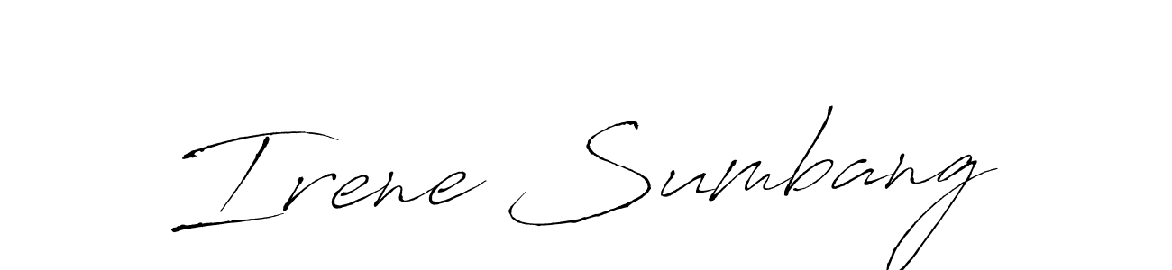Create a beautiful signature design for name Irene Sumbang. With this signature (Antro_Vectra) fonts, you can make a handwritten signature for free. Irene Sumbang signature style 6 images and pictures png