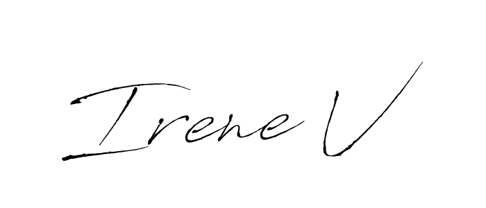 Use a signature maker to create a handwritten signature online. With this signature software, you can design (Antro_Vectra) your own signature for name Irene V. Irene V signature style 6 images and pictures png