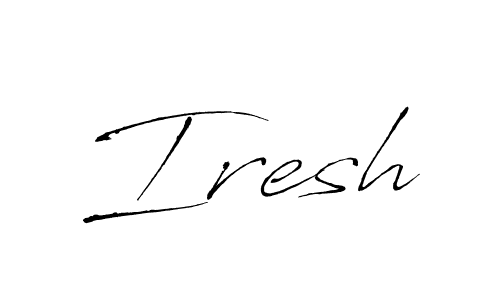 Make a beautiful signature design for name Iresh. With this signature (Antro_Vectra) style, you can create a handwritten signature for free. Iresh signature style 6 images and pictures png
