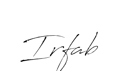 Use a signature maker to create a handwritten signature online. With this signature software, you can design (Antro_Vectra) your own signature for name Irfab. Irfab signature style 6 images and pictures png