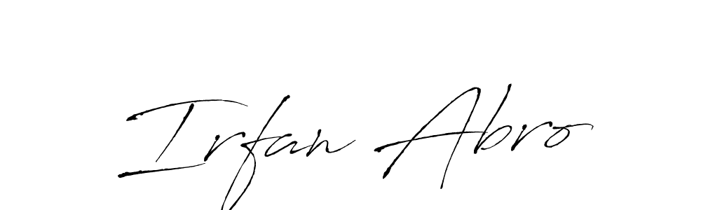 Similarly Antro_Vectra is the best handwritten signature design. Signature creator online .You can use it as an online autograph creator for name Irfan Abro. Irfan Abro signature style 6 images and pictures png